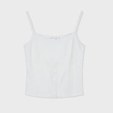 Flora Button Top (white)