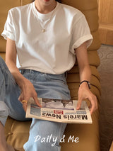 Basic cotton round T-shirt(3color)