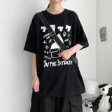 Box Cat Boxy Fit Knit Short-Sleeved T-Shirt (2 colors) H&L