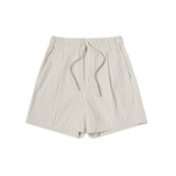 25SS STRIPE SET-UP LOOSE FIT SHORT PANTS IVORY