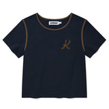 GRAPHIC RINGER T-SHIRT - DARK NAVY