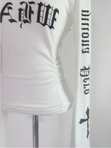 Finchro Lettering Cross Top (white)