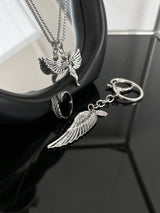 Celestial Feather Keychain