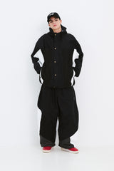 UNUSUAL HOODED JACKET BLACK