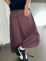 Reels Back Curve Pigment Balloon Bermuda Shorts 3color