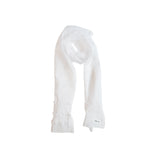 シアー リンクル フリル ロングスカーフ (white)