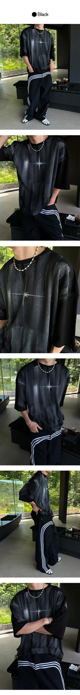 [UNISEX] ダーディーウォッシングスターハーフTシャツ (2color)