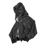 Untitled Starrynight Stripe Hood Zip Up Black