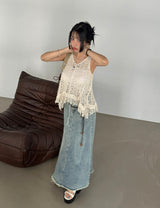 Woodball Halterneck Shirring Tube Top