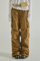 Shirring Line Cotton Cargo Pants