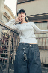 Fallen angel layered top (White)