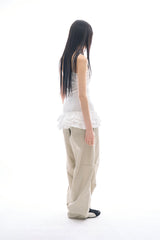 Leaf frill layered top