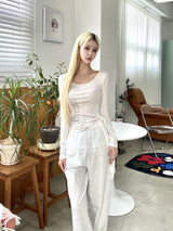 1468. Ballet printing ribbon T (2color)