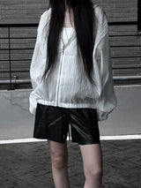 [unisex] サマークールシースルーフードジップアップ (2color)