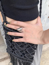 Vintage ethnic heart ring