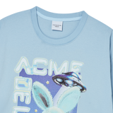 25SS REAL ALIEN FUZZY RABBIT SHORT SLEEVE T-SHIRT SKY BLUE