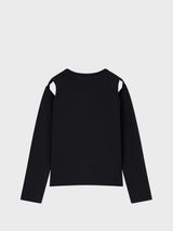 Hole Sleeve Top_Black