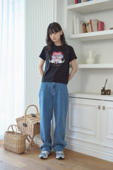 26SS★ Cherry Bestie Crop Short Sleeve Tee