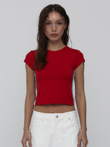 レースベビーTシャツ_Red