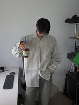 ASCLO Seersucker Cool Check Shirt (4color)