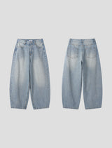 Amore curved stripe denim