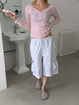 Daily cotton cargo bermuda pants(3color)