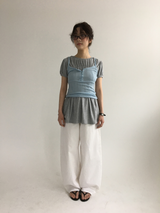 Epo Sheer Button Sleeveless (6color)