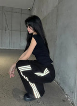 Silver Edge Line Wide-Leg Pants