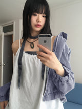 ミンミンビンテージオーバルドーナッツツーストラップネックレス
