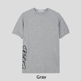 Beryl Lettering Ribbed Short Sleeve T-shirt