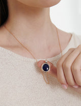 26SS★ [Premium Plating] Penisense AB Coin Necklace Lapis Lazuli