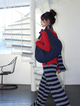 ONE-SHOULDER ELASTIC T (RED)