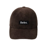 Sebs. コーデュロイボールキャップ-ブラウン
