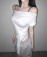 half tying tee (3colors)