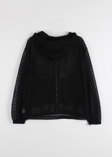 PUNCHING KNIT HOOD ZIP-UP