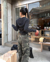 (Unisex) Camo pintuck pants