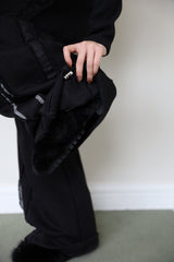 Layered brushed banding pants