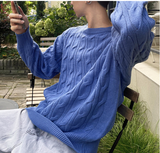 cable cosyharu semi-over knit