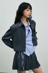 MILD CROP BLAZER / CHARCOAL