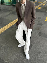 Pintuck cotton pants