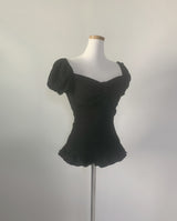 ルディカパフフリルトップ (black)