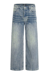Crackle Wash Slub Jeans