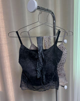 Leopard sleeveless / muffler set (2 color)