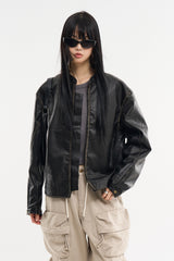 Bangor vintage washed leather jacket