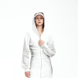 spray-painted hoodie dress