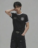 (M's) パリスマッスルフィットリンガーTシャツ 26SS-006