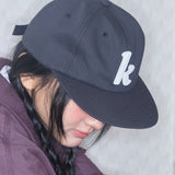 k-logo applique cap black