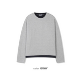 [Unisex] クロップレイヤードラウンドニット(3color)