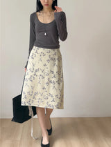 Collage V-Neck Long Sleeve T-Shirt