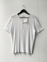 レクターボタンヘンリーネック半袖Tシャツ